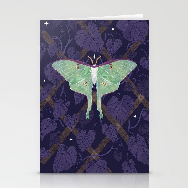 Night Trellis (Luna Moth) Stationery Card Gallery Image 2