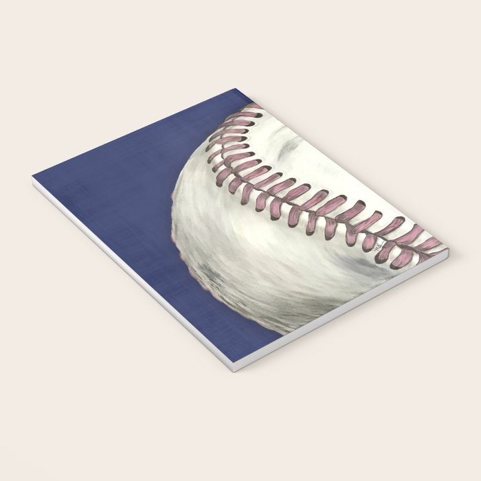 Vintage Distressed Baseball Art Navy Blue Notebook Gallery Image 3