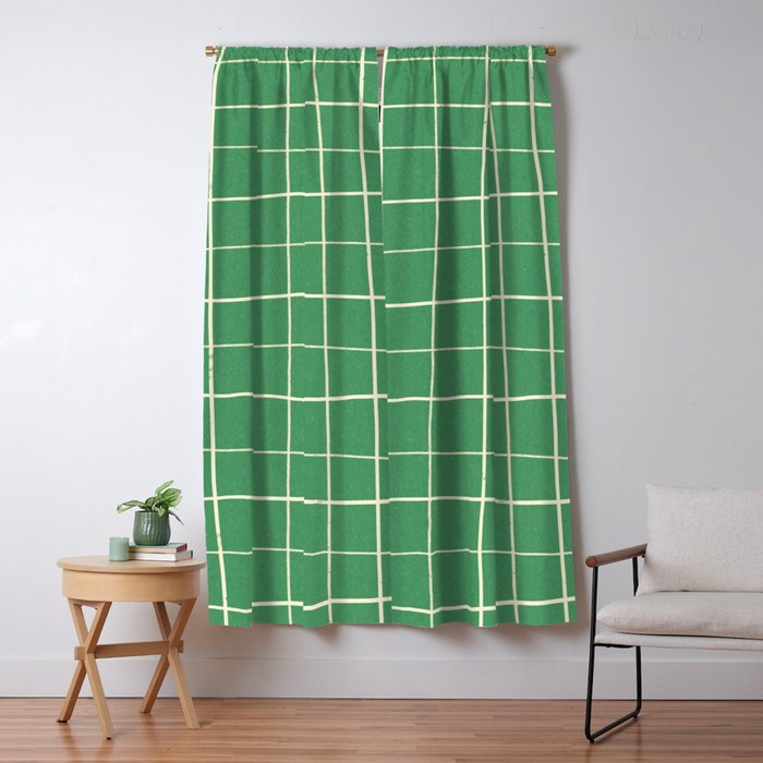 Green Check Window Curtain Gallery Image 5