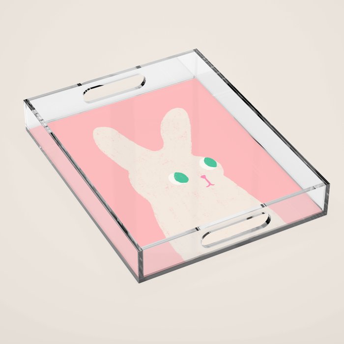 Bunny x Pink Acrylic Tray Gallery Image 1
