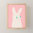 Bunny x Pink Mini Art Print Gallery Image 1