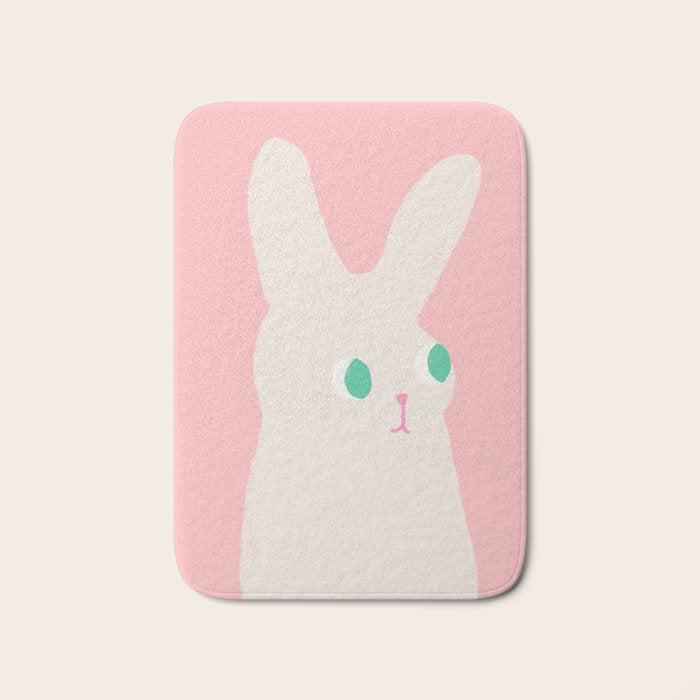 Bunny x Pink Bath Mat Gallery Image 1