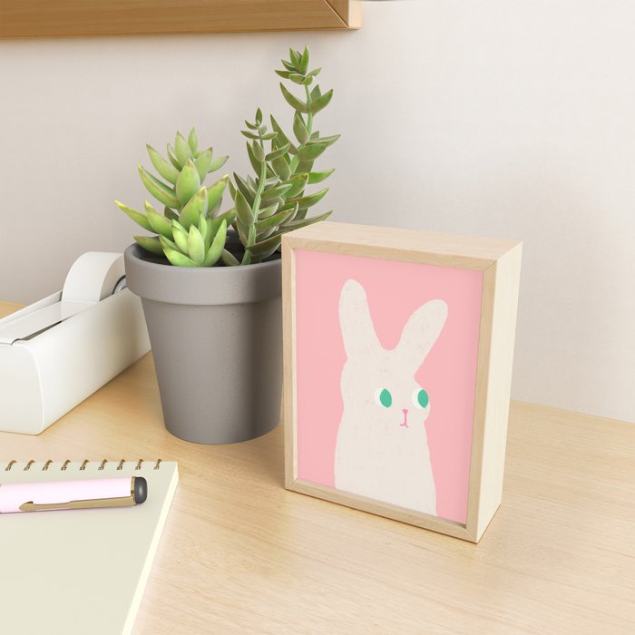 Bunny x Pink Mini Art Print Gallery Image 2