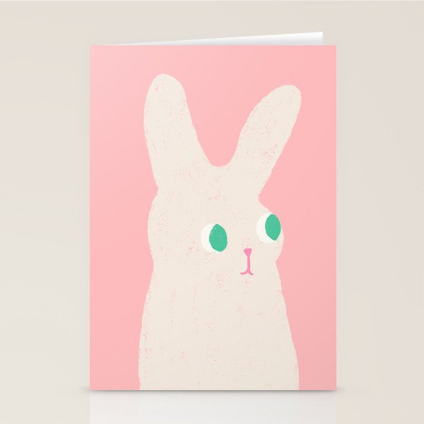 Bunny x Pink Stationery Card Gallery Image 1