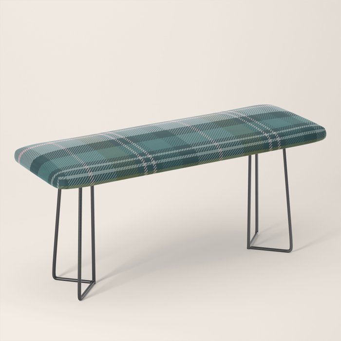Tartan Plaid - Green, Blue and Pink Bench Gallery Image 1