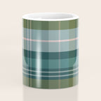 Tartan Plaid - Green, Blue and Pink Coffee Mug Gallery Image 4