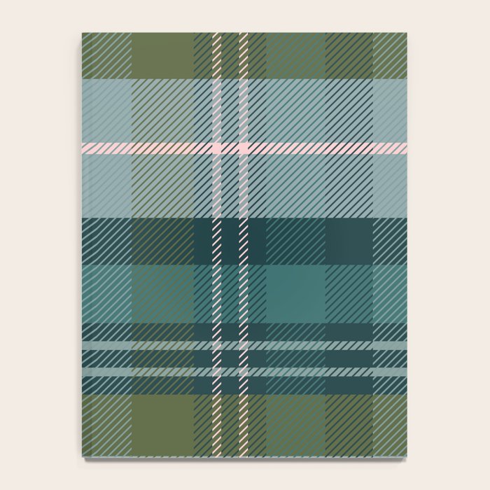 Tartan Plaid - Green, Blue and Pink Notebook Gallery Image 4