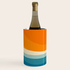 Abstract colorful landscape with wavy sea and sun Wine Chiller Gallery Image 3