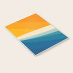 Abstract colorful landscape with wavy sea and sun Notebook Gallery Image 3