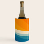 Abstract colorful landscape with wavy sea and sun Wine Chiller Gallery Image 1