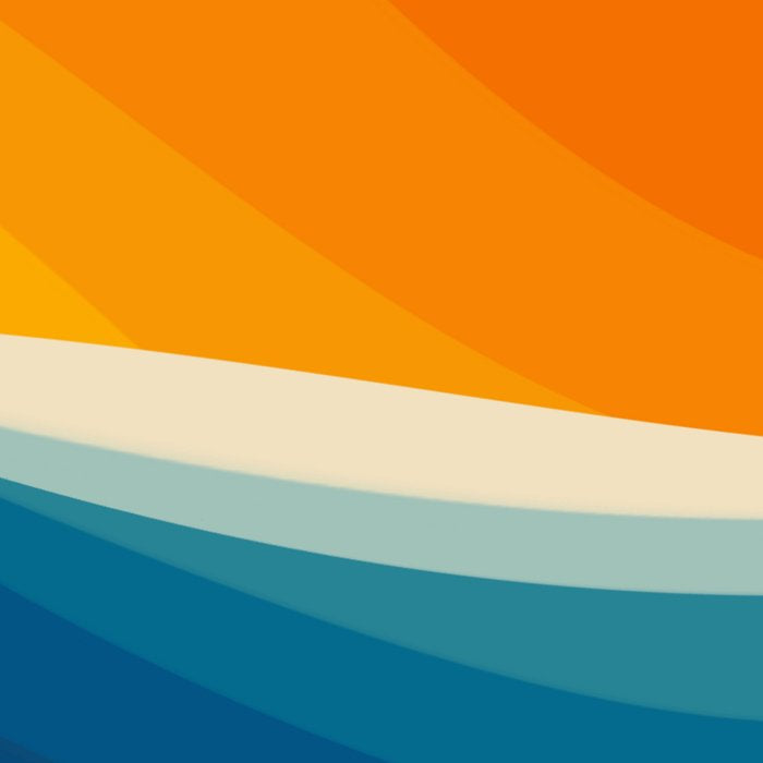 Abstract colorful landscape with wavy sea and sun Coffee Mug Gallery Image 2