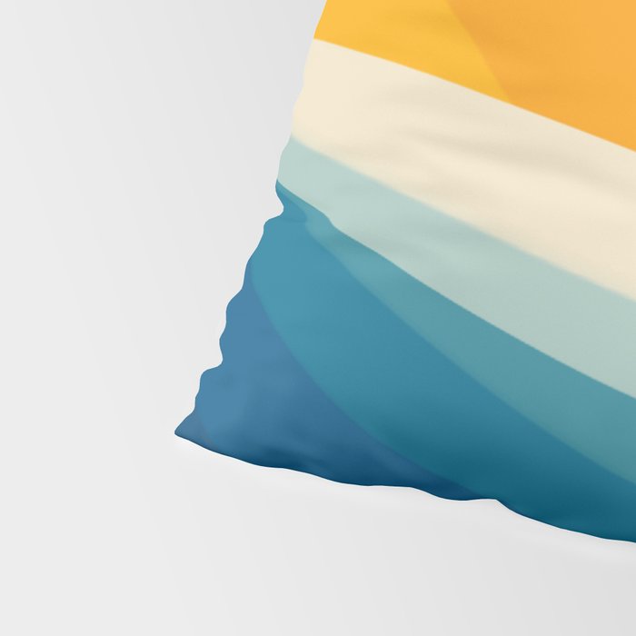 Abstract colorful landscape with wavy sea and sun Pillow Sham Gallery Image 4