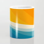 Abstract colorful landscape with wavy sea and sun Coffee Mug Gallery Image 4
