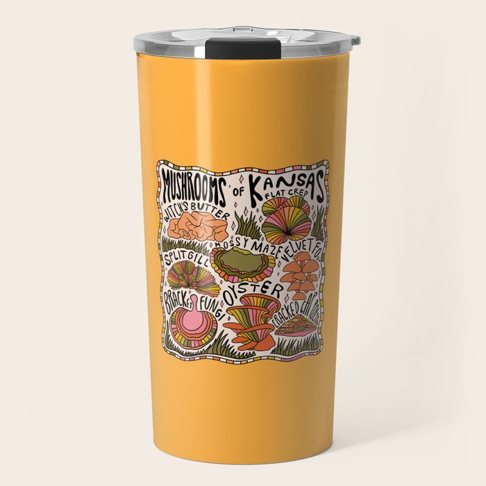 Mushrooms of Kansas Travel Mug Gallery Image 1