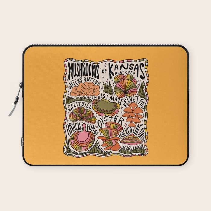 Mushrooms of Kansas Laptop Sleeve Gallery Image 1