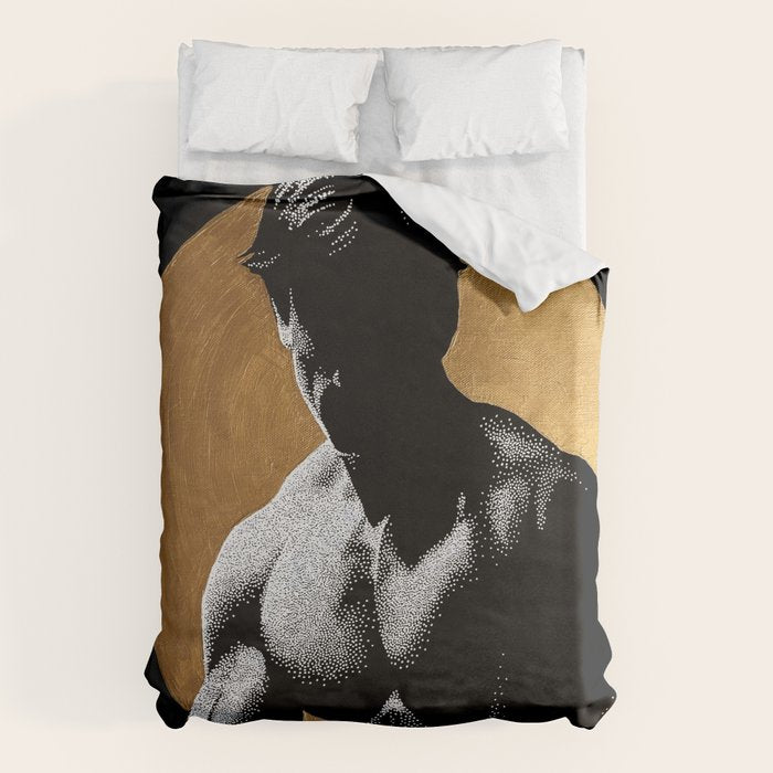 Luminosity of Apollo (gold doesn't print shiny) Duvet Cover Gallery Image 1