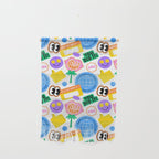 Retro cartoon sticker label pattern Wall Hanging Gallery Image 1