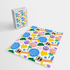 Retro cartoon sticker label pattern Jigsaw Puzzle Gallery Image 2