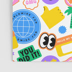 Retro cartoon sticker label pattern Poster Gallery Image 3