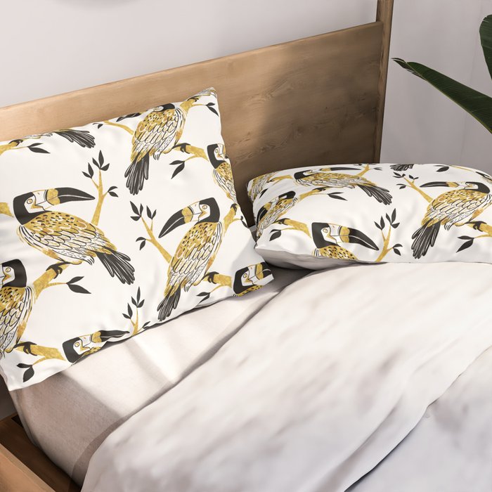 Golden Toucan Pillow Sham Gallery Image 2