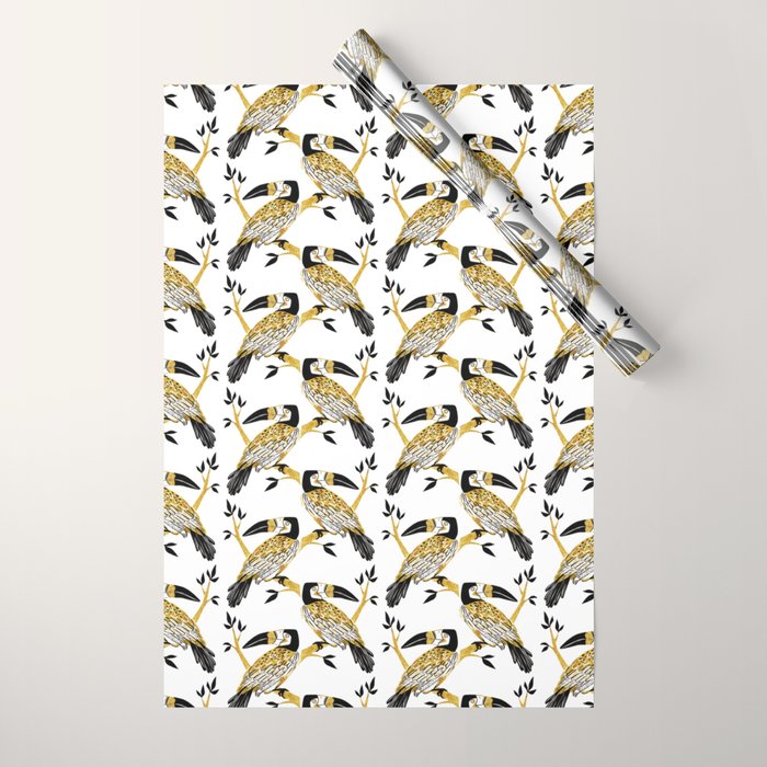 Golden Toucan Wrapping Paper Gallery Image 1