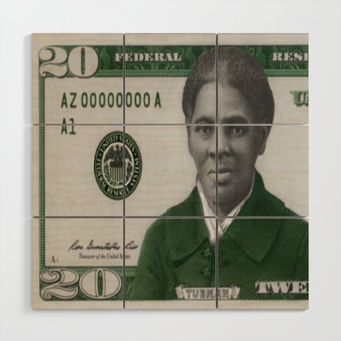 Proposed African American Icon Harriet Tubman Single U.S. Mint 20 Dollar bill Wood Wall Art Gallery Image 1
