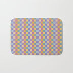 Checkered Multicolor Pattern XXXV Colorful 90s Bath Mat Gallery Image 1