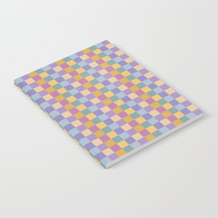 Checkered Multicolor Pattern XXXV Colorful 90s Notebook Gallery Image 1