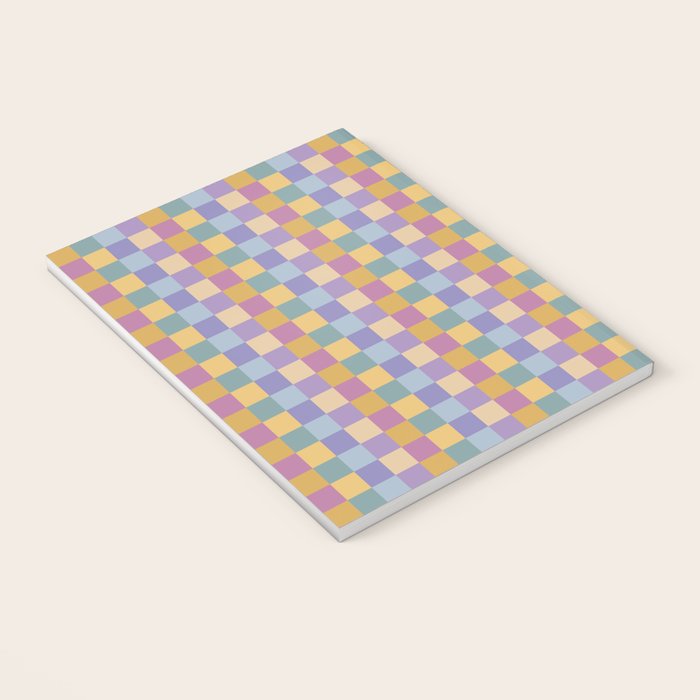 Checkered Multicolor Pattern XXXV Colorful 90s Notebook Gallery Image 3