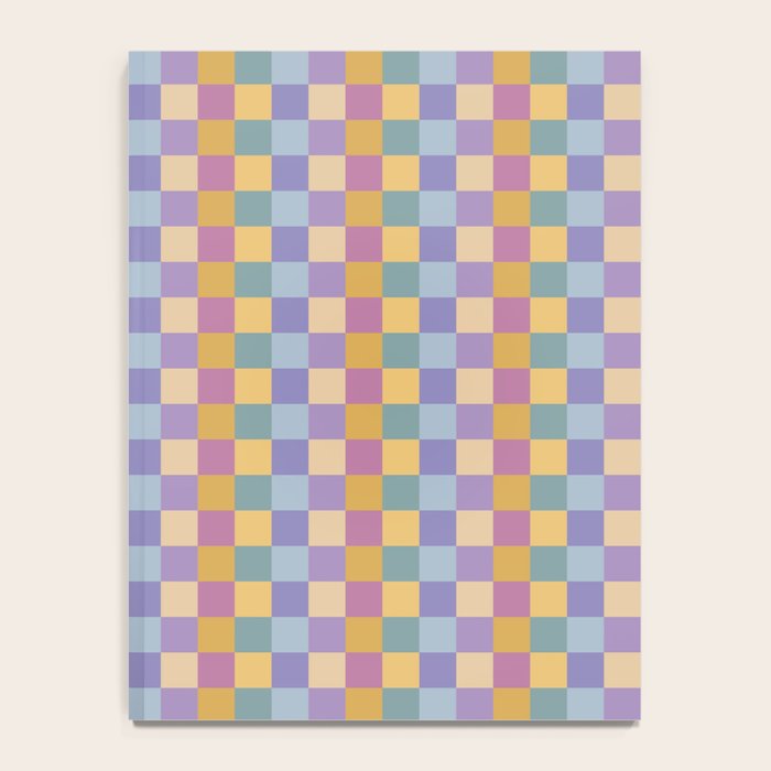 Checkered Multicolor Pattern XXXV Colorful 90s Notebook Gallery Image 4