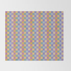 Checkered Multicolor Pattern XXXV Colorful 90s Throw Blanket Gallery Image 2