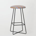 Checkered Multicolor Pattern XXXV Colorful 90s Stool Gallery Image 1