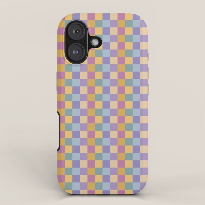Checkered Multicolor Pattern XXXV Colorful 90s iPhone Case Gallery Image 1