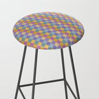 Checkered Multicolor Pattern XXXV Colorful 90s Stool Gallery Image 2