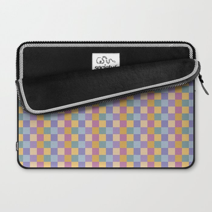 Checkered Multicolor Pattern XXXV Colorful 90s Laptop Sleeve Gallery Image 2