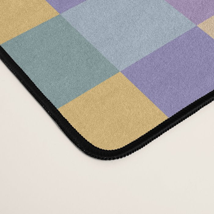 Checkered Multicolor Pattern XXXV Colorful 90s Desk Mat Gallery Image 4