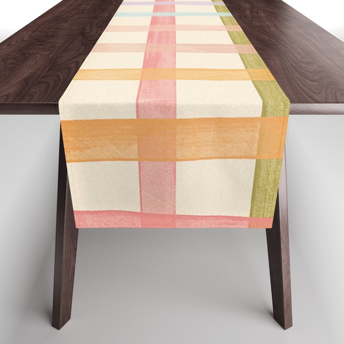 Pastel plaid Table Runner Gallery Image 1