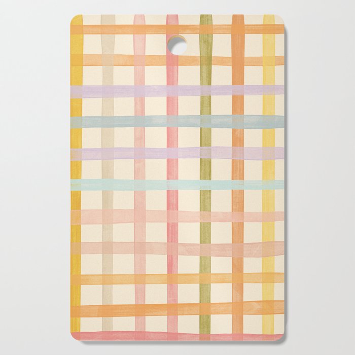 Pastel plaid Cutting Board Gallery Image 1