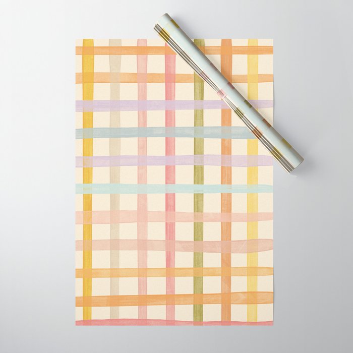 Pastel plaid Wrapping Paper Gallery Image 1