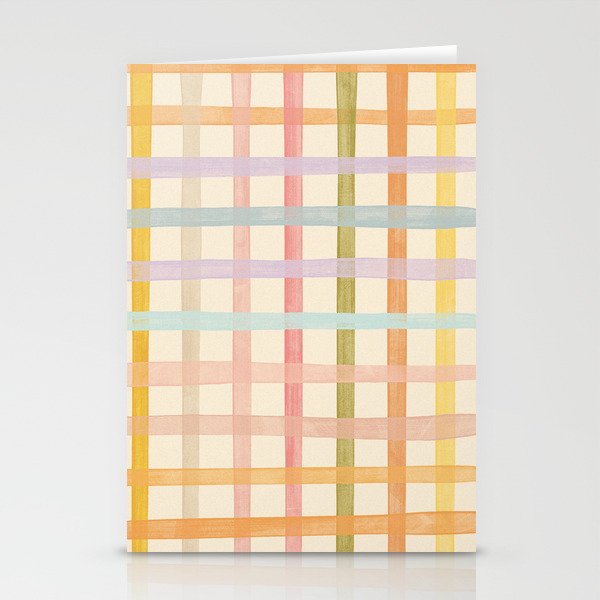 Pastel plaid Stationery Card Gallery Image 1