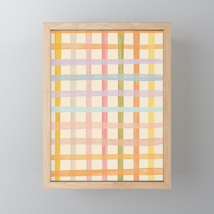 Pastel plaid Mini Art Print Gallery Image 1