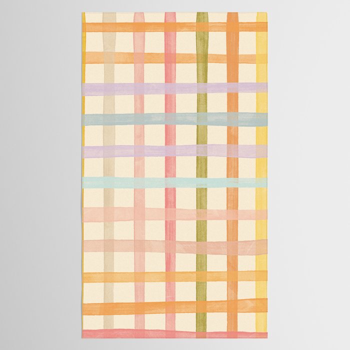 Pastel plaid Tablecloth Gallery Image 2