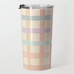 Pastel plaid Travel Mug Gallery Image 3