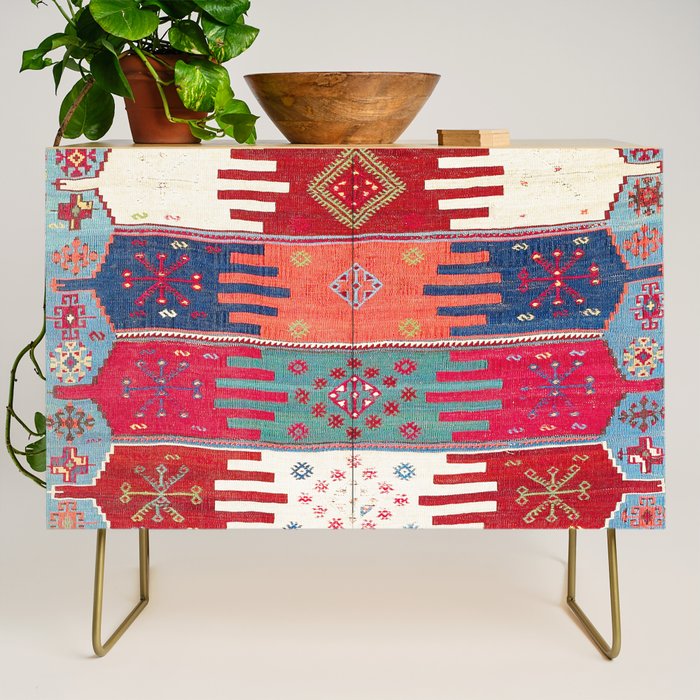 Kurdish Malatya East Anatolian Saf Kilim Print Credenza Gallery Image 1