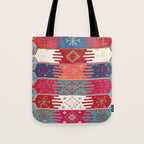Kurdish Malatya East Anatolian Saf Kilim Print Tote Bag Gallery Image 1