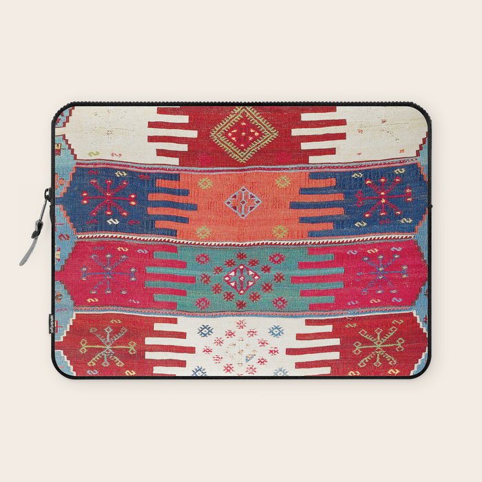 Kurdish Malatya East Anatolian Saf Kilim Print Laptop Sleeve Gallery Image 1
