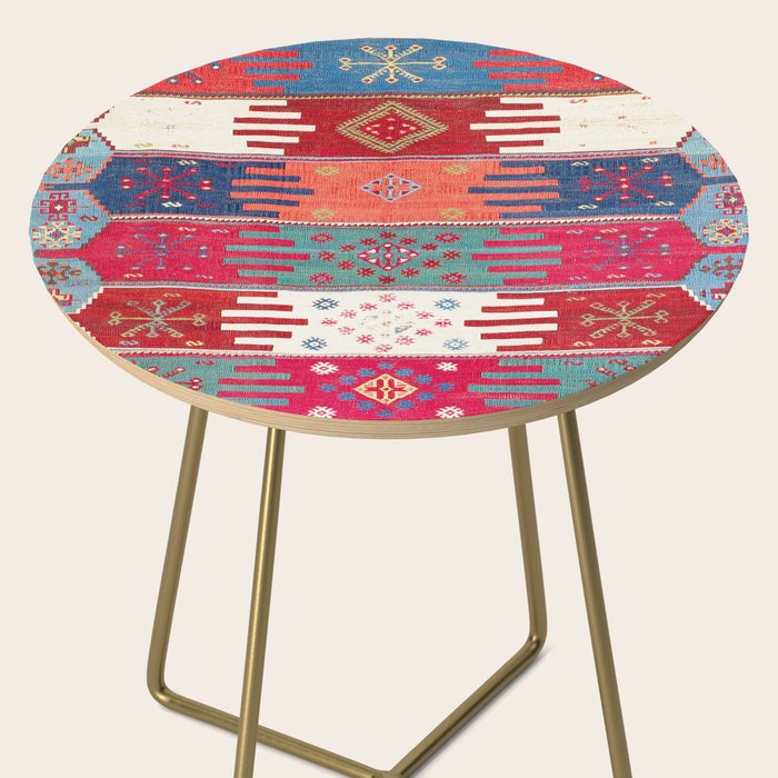 Kurdish Malatya East Anatolian Saf Kilim Print Side Table Gallery Image 2