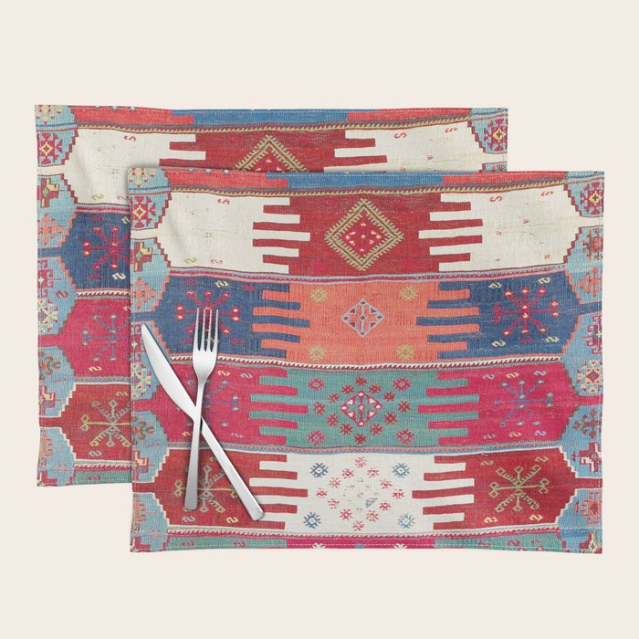 Kurdish Malatya East Anatolian Saf Kilim Print Placemat Gallery Image 1