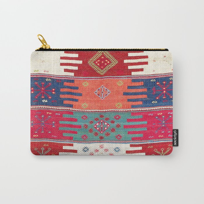 Kurdish Malatya East Anatolian Saf Kilim Print Carry All Pouch Gallery Image 1