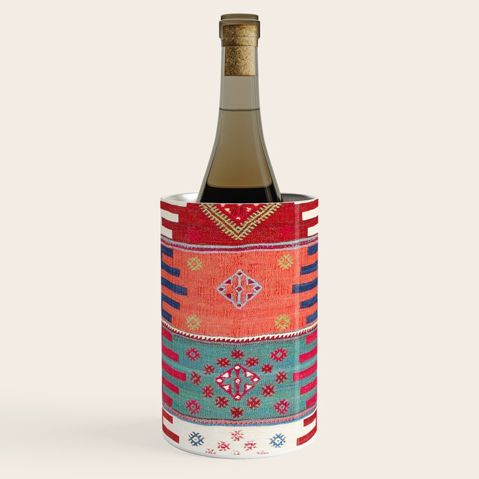 Kurdish Malatya East Anatolian Saf Kilim Print Wine Chiller Gallery Image 1